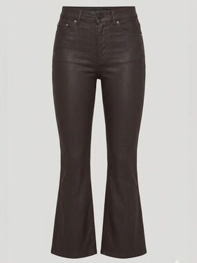New DL1961 Bridget Boot High Rise Instasculpt™ Coated Jeans in Chocolate
